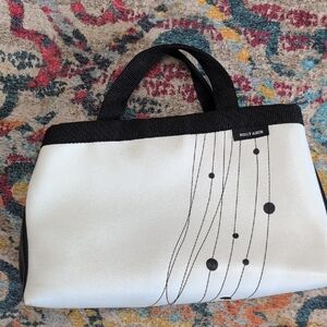 Holly Aiken Tote Ivory And Black Atomic Dots